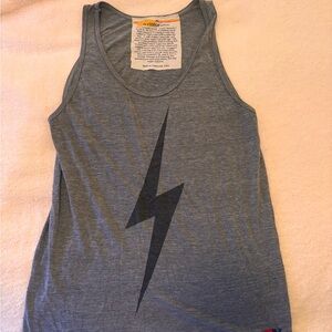 Aviator Nation Heather Gray Lightning Tank Top